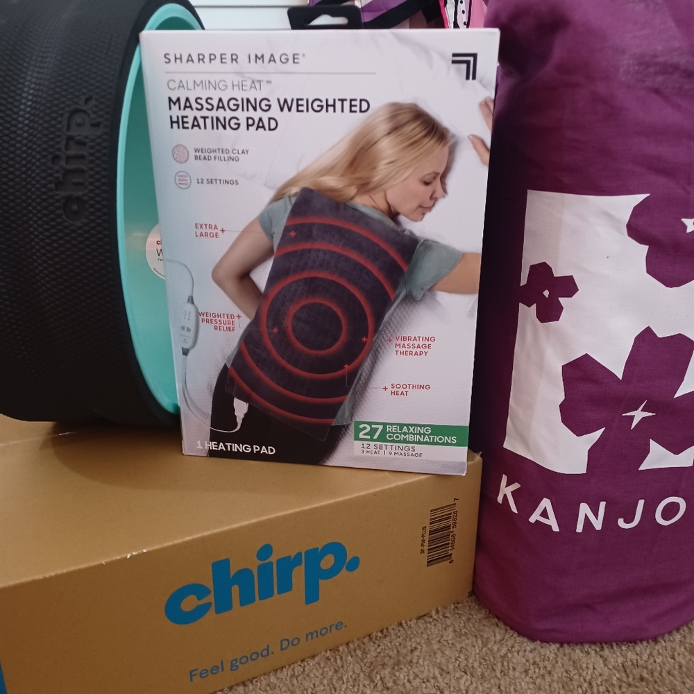 Chirp Wheel Set of 3, Sharper Image Massage Heating Pad, Kanjo Accupressure Mat